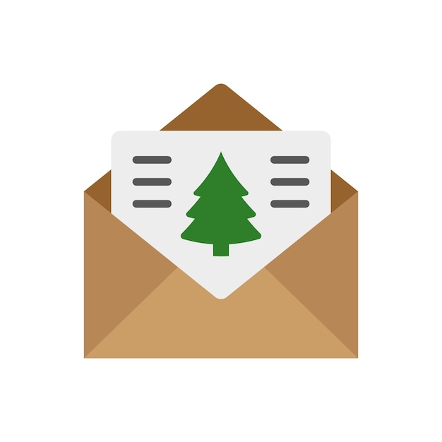 Christmas card icon vector basic design simple and modern