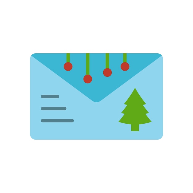 Christmas card icon vector basic design simple and modern