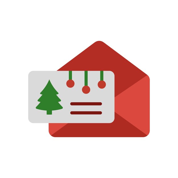Christmas card icon vector basic design simple and modern