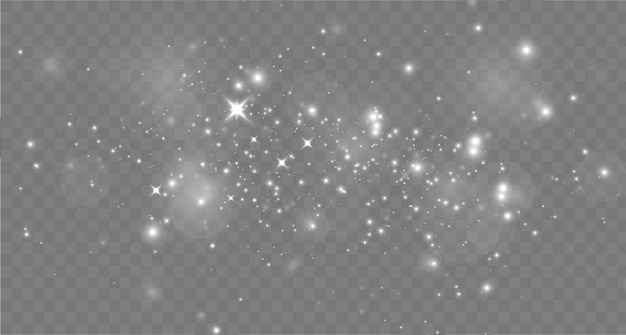Christmas dust glowing bokeh confetti light and glitter texture overlay for your design Festive