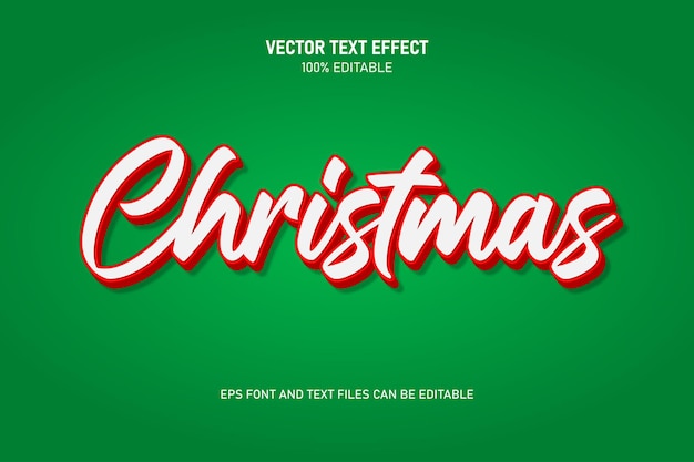 Christmas editable text effect trending style modern