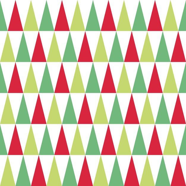 Christmas seamless pattern with red and green trinagles