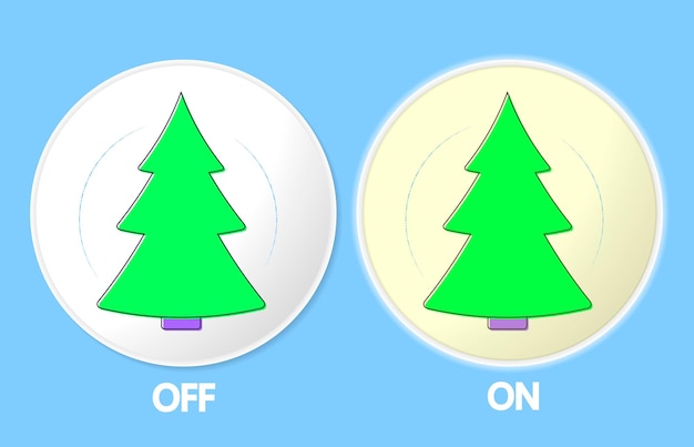 Christmas trees icon Xmas symbol flat design template vector illustration