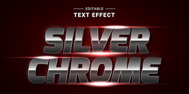 Chrome Metallic Text Effect