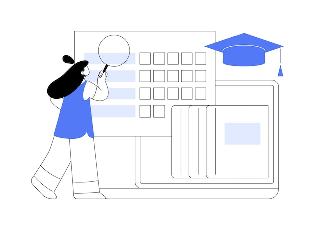 Chương trình K12 minh họa vector khái niệm trừu tượng