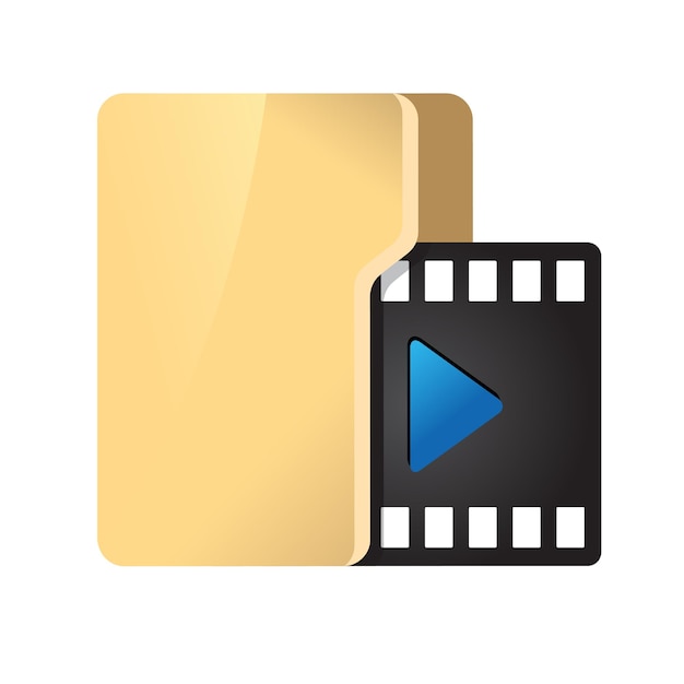Cinema film icon color vector illustration
