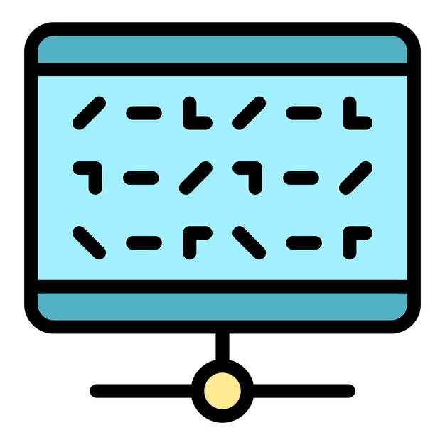 Cipher encryption icon Outline cipher encryption vector icon color flat isolated