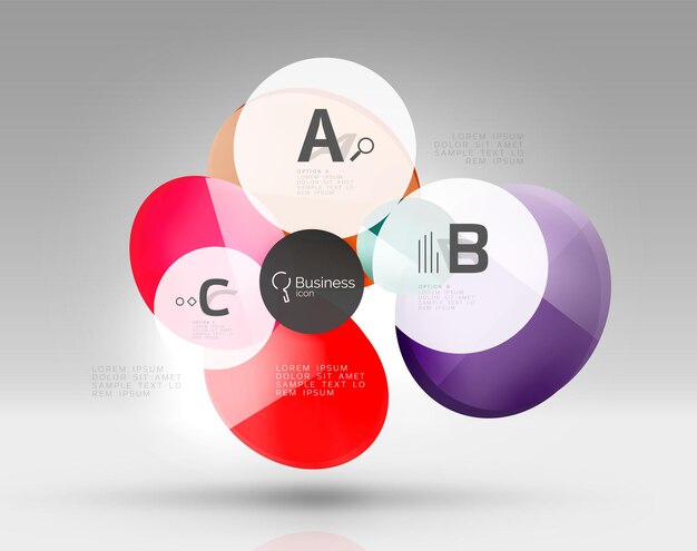 circle abstract background vector template background for print workflow layout diagram number options or web design banner