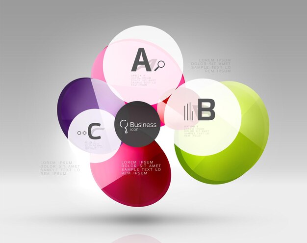 circle abstract background vector template background for print workflow layout diagram number options or web design banner