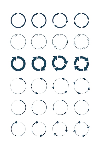 Circle arrows. Round forms and shapes infographic symbols  collection 