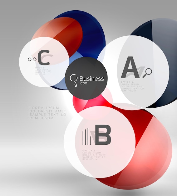 circle banner design on gray