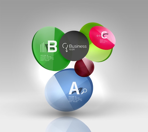 circle banner design on gray