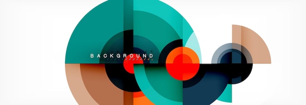 circle geometric composition abstract background design cover template brochure flyer