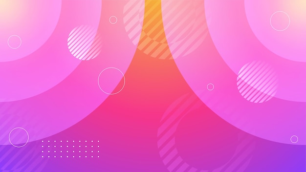 Circle gradient pink colorful abstract geometric design background