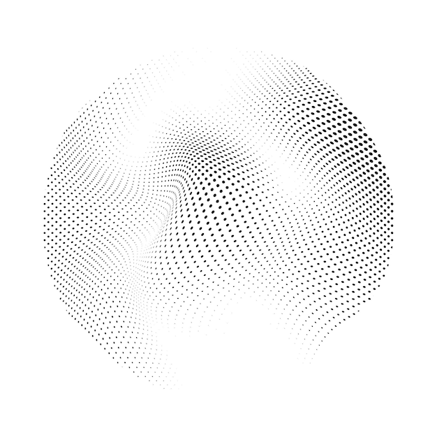 circle halftone vector art icons and graphics elements