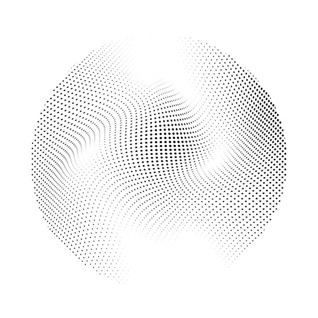 circle halftone vector art icons and graphics elements