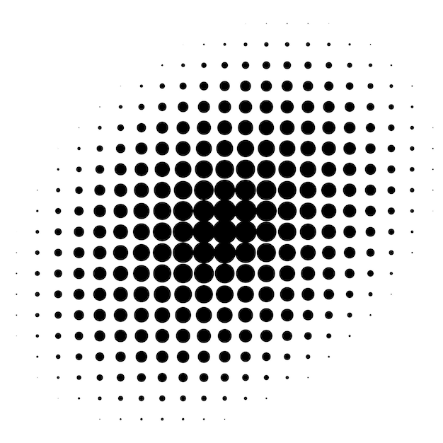 Circle in Halftone Halftone Dot Pattern Vector Illustration