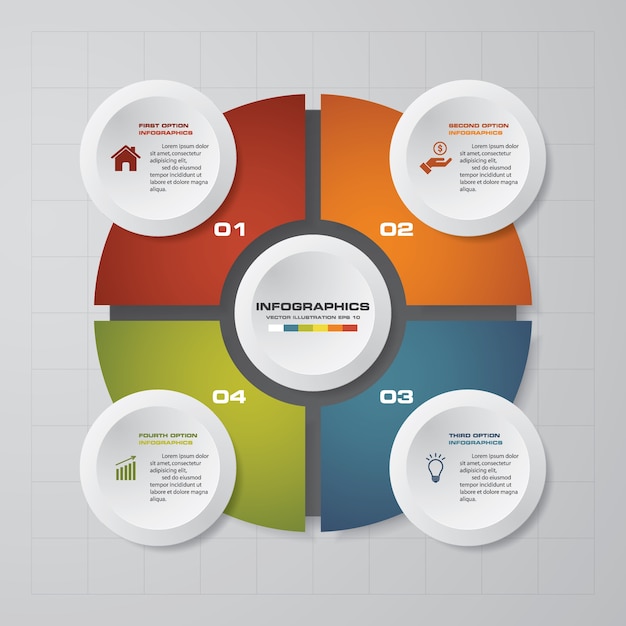 Circle infographics template
