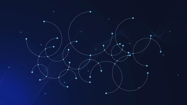 Circle lines and points connected for network connection social networking and global communication