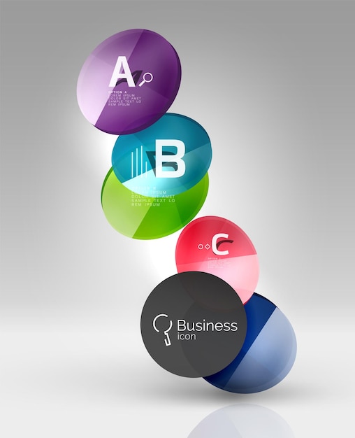 circle modern business infographics design template vector template background for print workflow layout diagram number options or web design banner