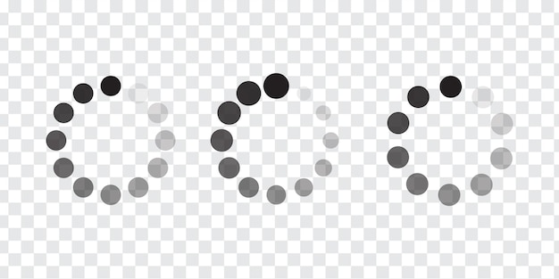 Circle progress bar loader Round cyclic icon