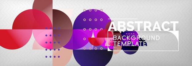 Circles and semicircles abstract background circle design business template