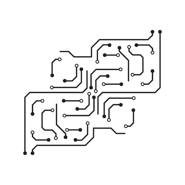 Circuit logo vector element symbol and design