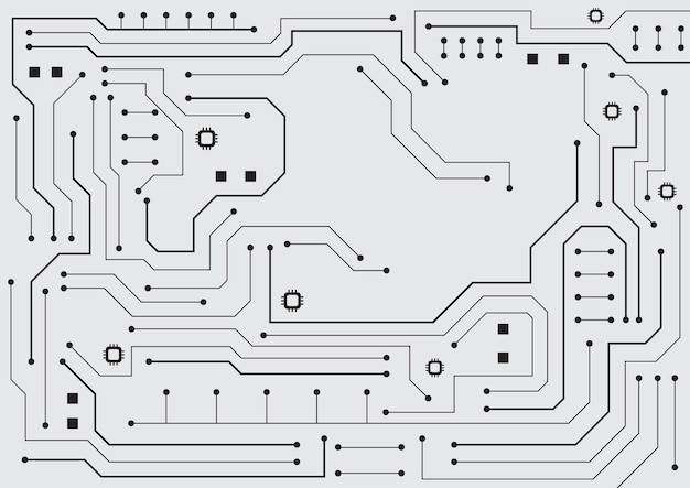 Circuit technology background with hi-tech digital data connection system and computer electronic design