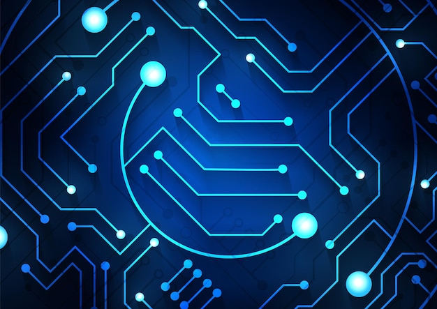 circuit technology background with hi-tech digital data connection system and computer electronic design