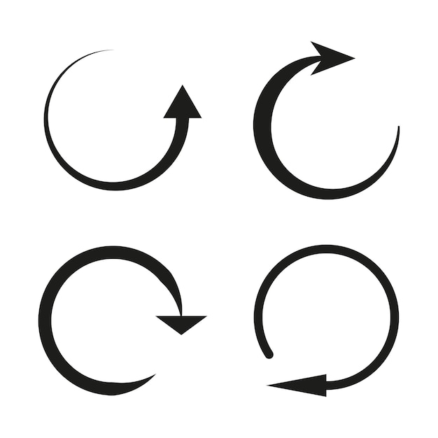 circular arrows. reload symbol. vector illustration. stock image.