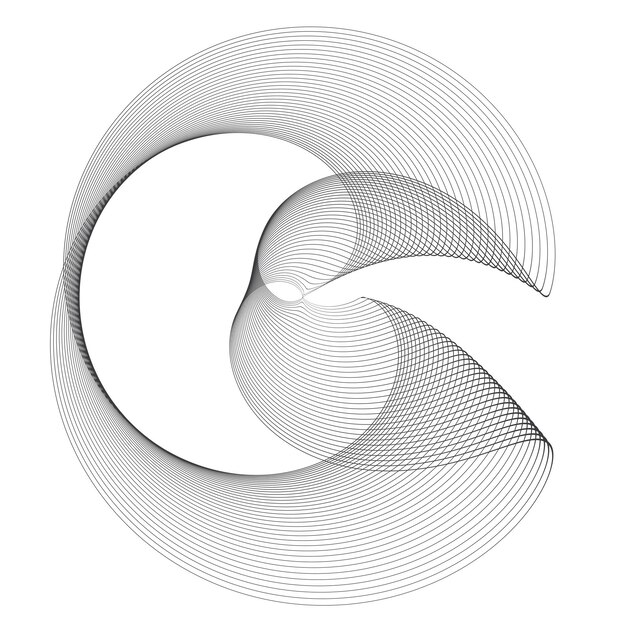 circular wireframe mesh circles lines effect logo element16