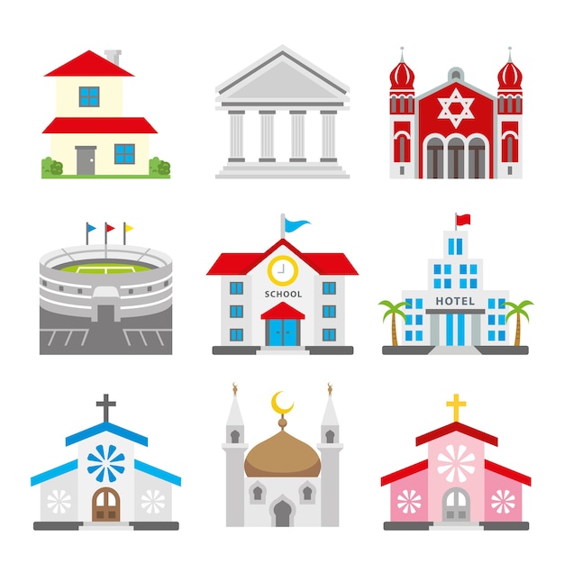 city building town habitat element illustration