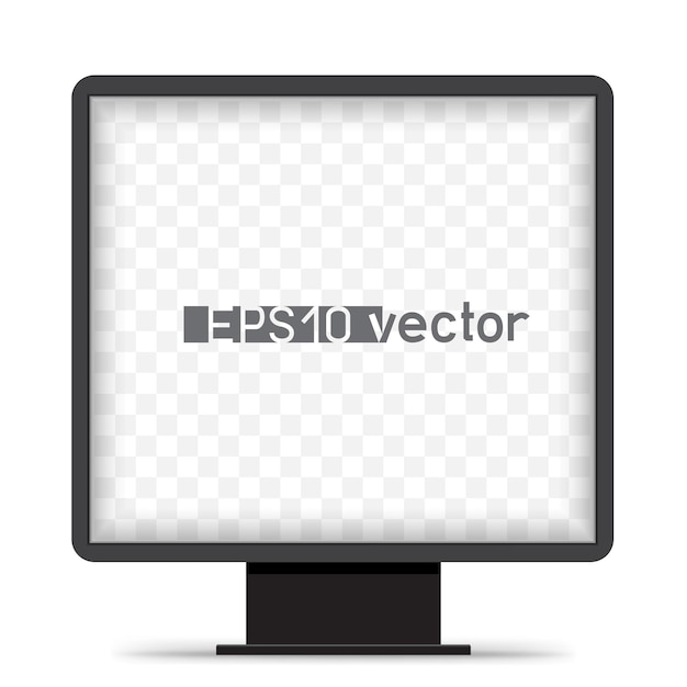 City light square black billboard template