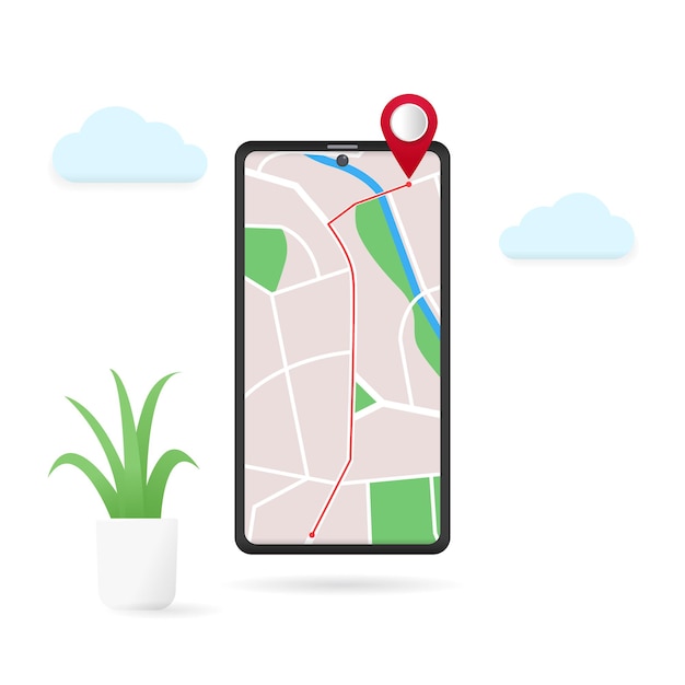 City map navigation on mobile phone