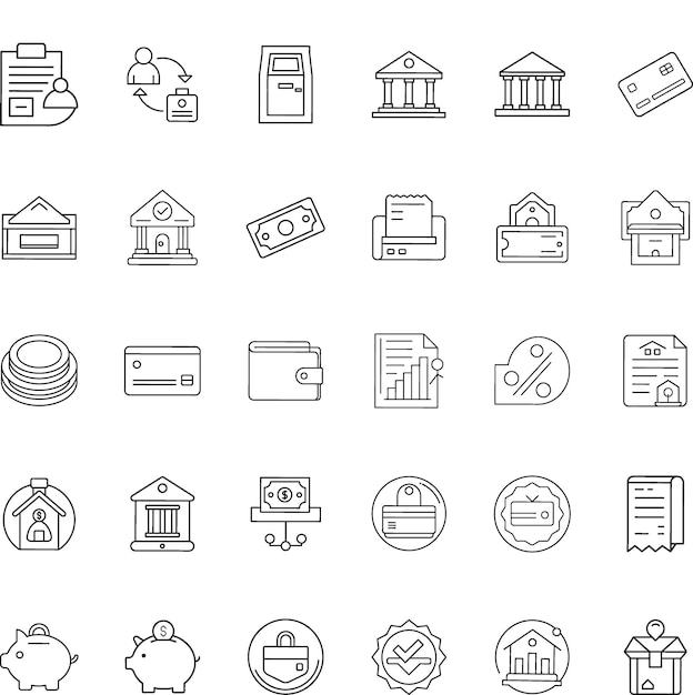 civic icons justice government safety and community symbols