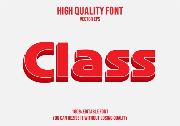 class text font effect