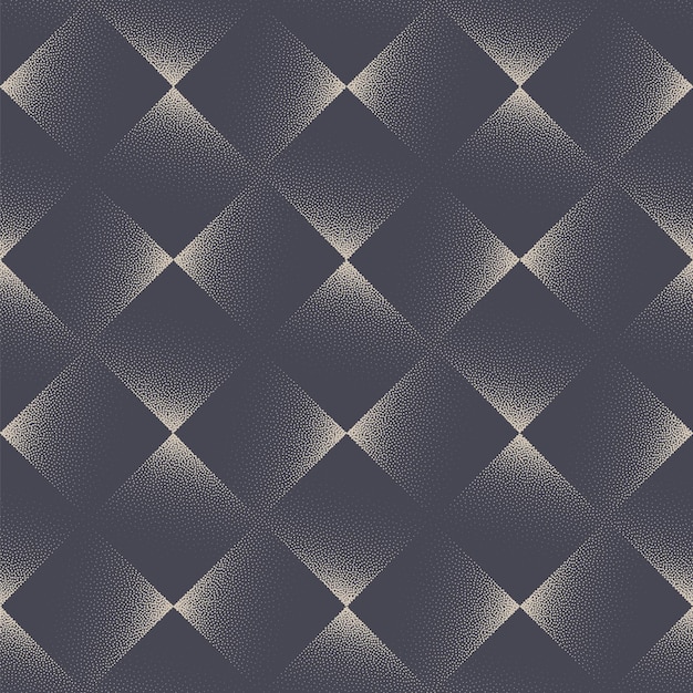 Classic Rhombus Check Grid Seamless Pattern Vector Dotted Abstract Background