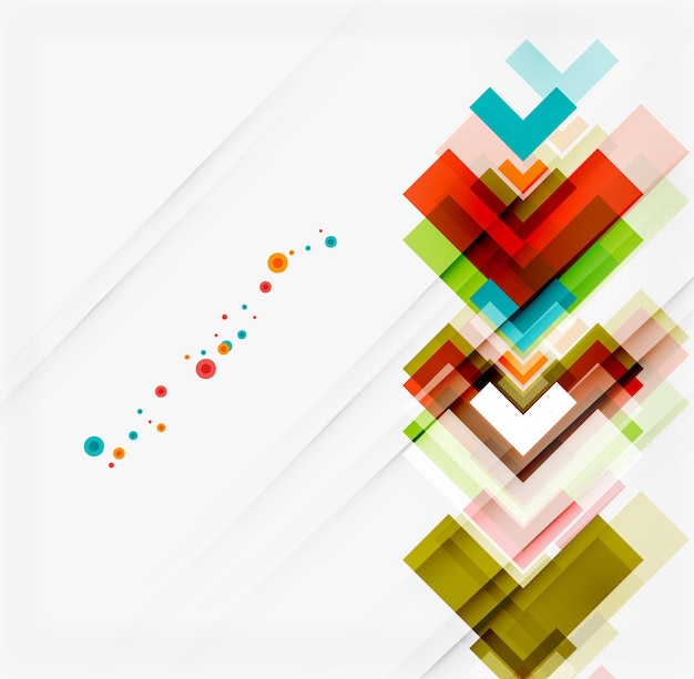 Clean colorful unusual geometric pattern design