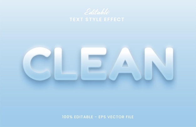 clean emboss text effect premium vector