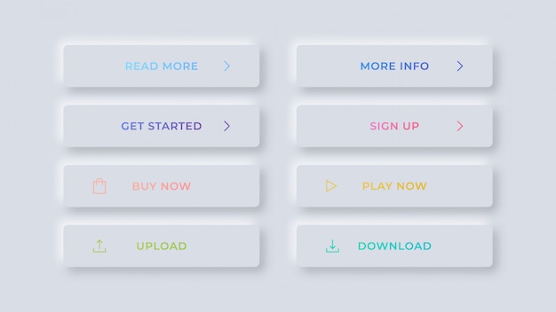 Clean modern web buttons