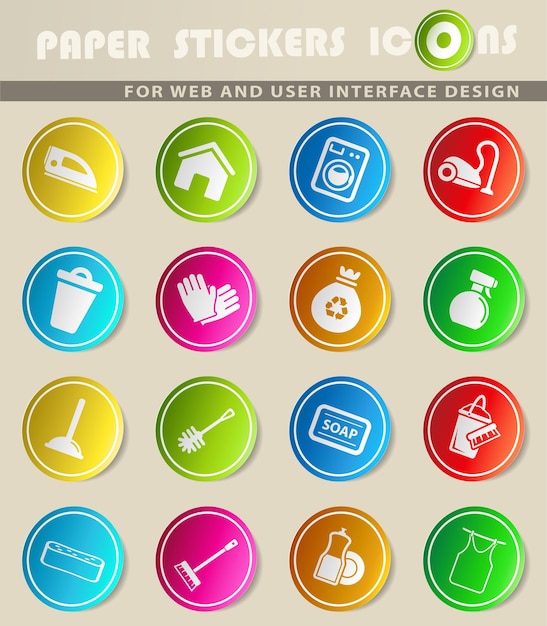 Cleaning service simply icons