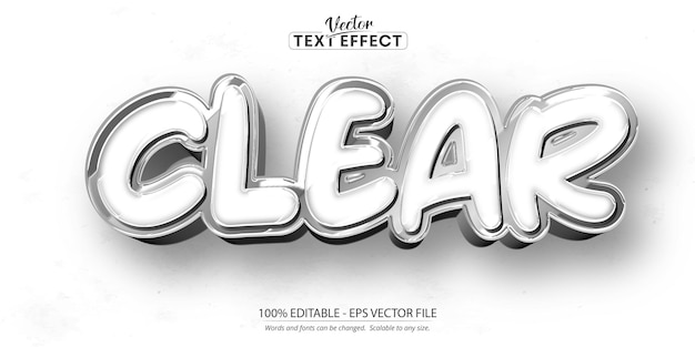 clear text silver color and minimalistic style editable text effect