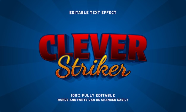 clever striker editable text effects with a game and football theme