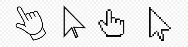 Click cursor icon computer mouse pointer vector arrow