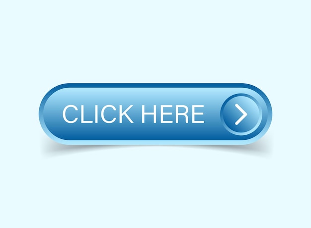 Click here banner icon in flat style Ecommerce vector illustration on isolated background Shopping sign business concept