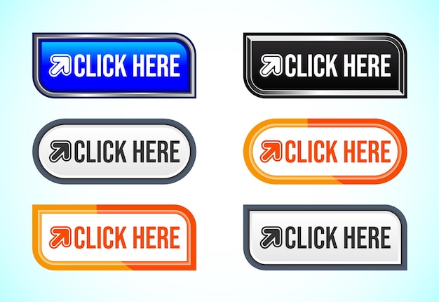 Click here button design illustration Clicking icon suitable for mobile app and website
