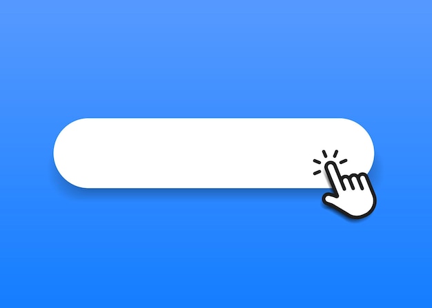 Click here web buttons with hand cursor Set of action button with arrow pointer Click button