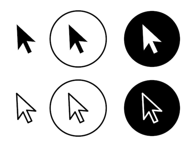 Click icon set pointer arrow icon cursor icon vector Pointer cursor computer mouse icon set