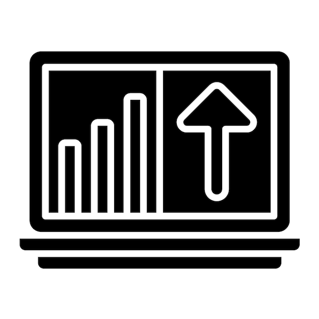 Clickstream Analysis Glyph Solid Black Illustration