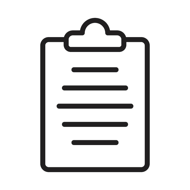 Clipboard icon outline set sign